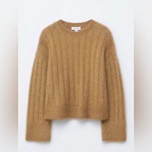 & Other Stories Mohair-Blend Dark Beige Sweater, NWT! XS